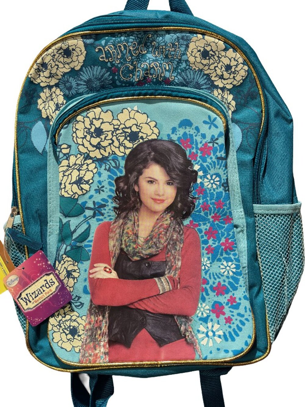 Disney Wizards Waverly Place Selena Gomez Armed With Charm Kids Backpack Bag